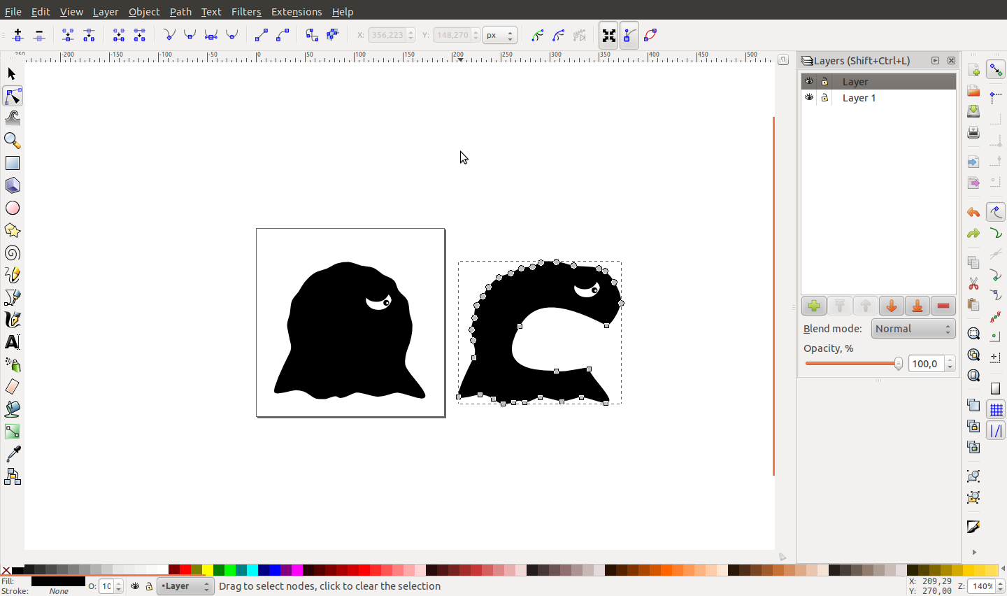 Building 2d animations using Inkscape and Synfig